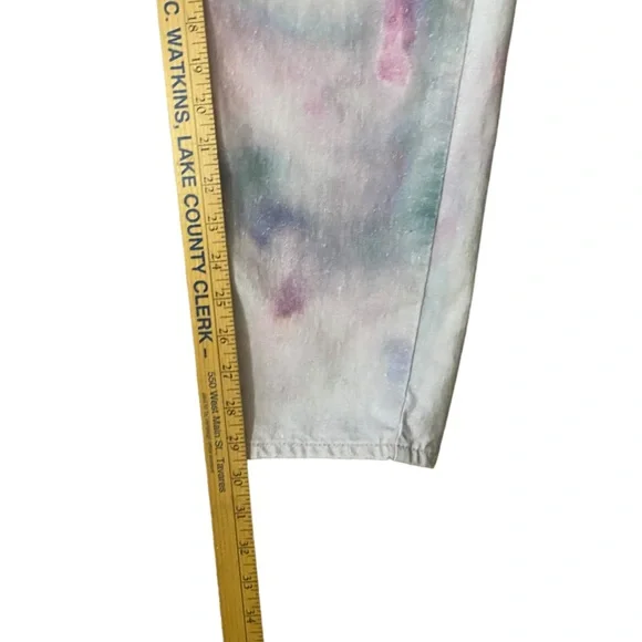 Isabel Marant Étoile Tie-Dye High Waisted Jeans Denim Pastel Cotton Batik - Picture 11 of 16